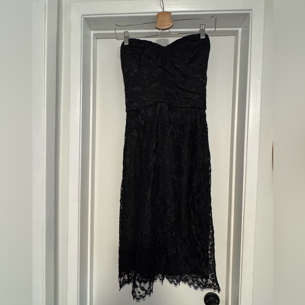 Dolce & Gabbana Black Lace Strapless Dress